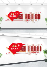 五项重大原则报告文化墙