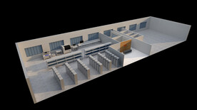 车间内部整体俯视鸟瞰图