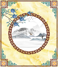 石纹新中式软膜天花吊顶