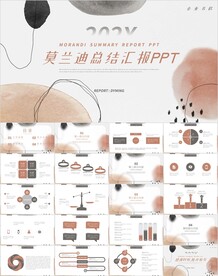 清新莫兰迪总结计划汇报PPT