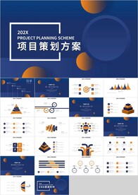 蓝色项目策划方案PPT