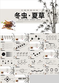 中国风中医养生冬虫夏草PPT