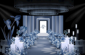 蓝色婚礼仪式区