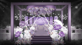 紫色婚礼仪式区