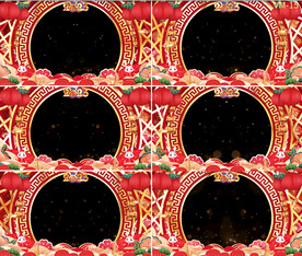 兔年春节企业团拜拜年视频边框 