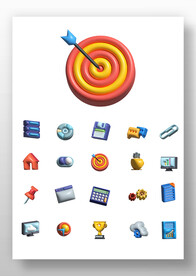 商务办公立体图标