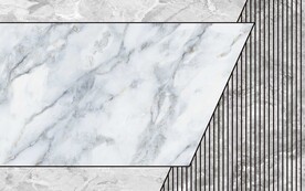 爵士白大理石纹几何背景墙