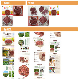 农作物红豆淘宝电商详情页素材
