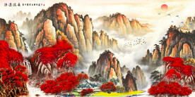 国画山水装饰画