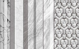 石纹几何电视组合背景墙