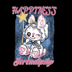 卡通兔子兔年印花图案