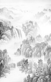 新中式别墅电视背景墙