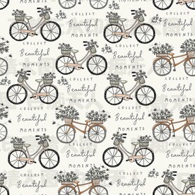 小清新自行车插画 