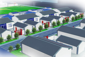 居民点绿化效果图