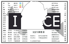 黑白背景歌单设计