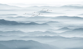 中式水墨山水电视背景墙