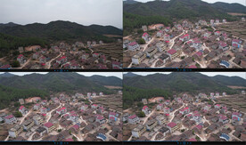 航拍农村村庄风景