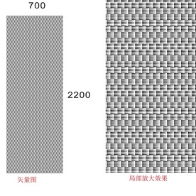 矢量极简平开门丝印图