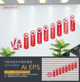 食堂楼梯文化墙