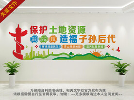 保护土地资源文化墙