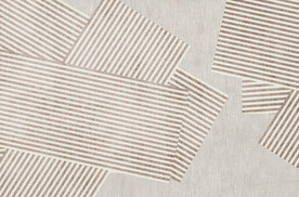 暖灰抽象线条地毯图案