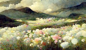 纯手绘植物装饰画