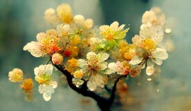 大气轻奢金色花朵装饰画