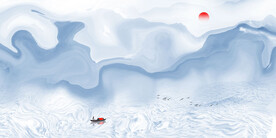 意境水墨山水画