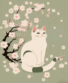梅花白猫