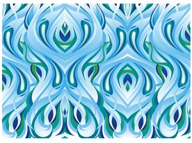 卡通手绘冬季滑雪背景图案