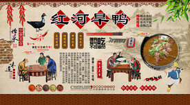 红河旱鸭背景墙