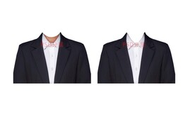 女人无领带西装正装psd