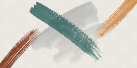 莫兰迪配色毛笔笔触水墨画