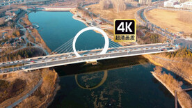 郑州蝶湖公园戒指爱情地标航拍