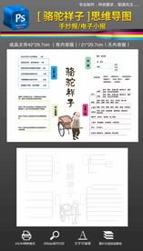 骆驼祥子思维导图手抄报小报