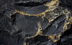 3D金色岩石纹理背景墙