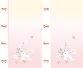 汉服粉色渐变兔子