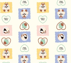 米色小松鼠 爱心色块