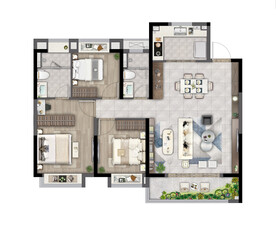 户型图 家配图 洋房图图片