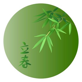 二十四节气立春背景图矢量图