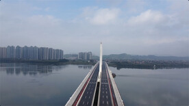清远网红桥洲心大桥航拍 