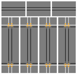 高清分层透明底推拉门打印图