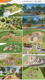 儿童乐园设施SU