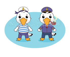 卡通海鸥航海版