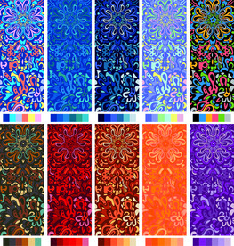 民族风花纹花边印花少数民族色调