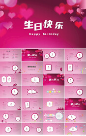 生日快乐生日派对纪念册PPT