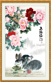 国画兔子