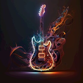 创意吉他背景