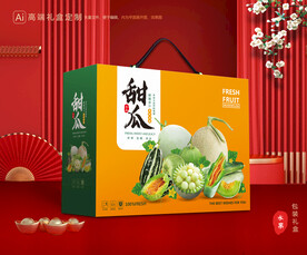 甜瓜包装 蜜瓜礼盒