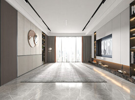 现代极简 轻奢客厅 空场景